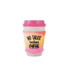 Pet Shop by Fringe Studio For Dog Pink Plush/Rubber No Talkie Before Coffee Dog Toy 1 pk