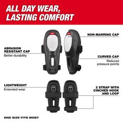 Milwaukee 4.5 in. L X 7.4 in. W Knee Pads Black