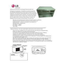 LG Stamped Aluminum Rear Grille Air Conditioner Sleeve 25.9 in. W X 15.5 in. H White