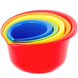 Chef Craft 5 qt Plastic Assorted Mixing Bowl 5 pc