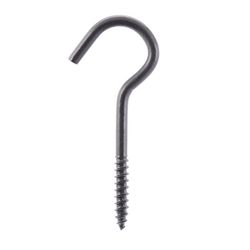 Wright Medium Matte Black Steel 3-3/8 in. L Ceiling Hook 50 lb 1 pk