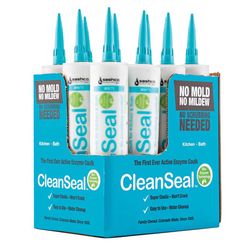 Sashco CleanSeal White Elastomeric Acrylic Latex Kitchen and Bath Caulk 10.5 oz