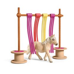 Schleich Farm World Pony Curtain Obstacle Toy Multicolored