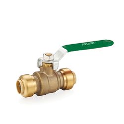 Arrowhead Brass 3/4 in. Brass Push Fit Ball Valve Full Port Lever For Water