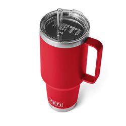 YETI Rambler 42 oz Rescue Red BPA Free Straw Mug