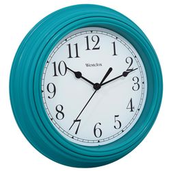 Westclox 9 in. L X 9 in. W Indoor Classic Analog Wall Clock Plastic Blue