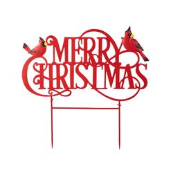 Glitzhome Merry Christmas 23 in. Yard Decor