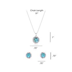Montana Silversmiths Women's Inner Love Circle Silver/Turquoise Jewelry Sets