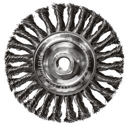 Century Drill & Tool 6 in. Cable Twist Wire Wheel Brush Steel 9000 rpm 2 pc