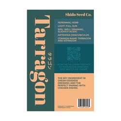 Chive Shido Seed Co. Tarragon Herb Seeds 1 pk