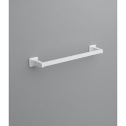 Oakbrook Collection Satin White Towel Bar 18 in. L Die Cast Zinc