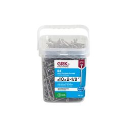 GRK Fasteners No. 10 in. X 2-1/2 in. L Star Flat Head W-Cut Multi-Purpose Screws
