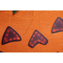 Celebrations Halloween Orange 27 in. Happy Face Lantern Halloween Decor