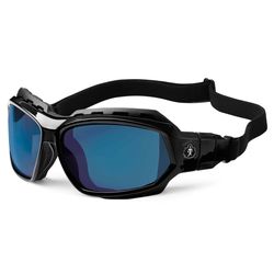 Ergodyne Skullerz Loki Safety Glasses Blue Mirror Lens Black Frame 1 pc