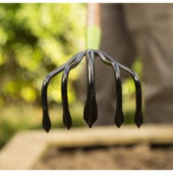 Ames 5 Tine Steel Hand Cultivator 50 in. Wood Handle