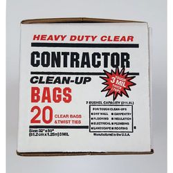 Primrose Plastics 42 gal Contractor Bags Twist Tie 20 pk