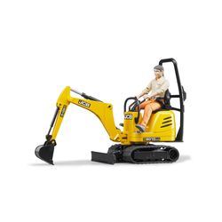 Bruder JCB Excavator with Construction Worker Toy Multicolored