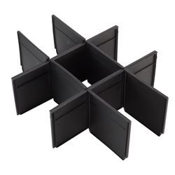 Milwaukee Packout Drawer Dividers Plastic 9 compartments Black