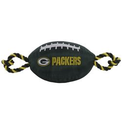 Pets First NFL For Dog Multicolored Nylon Green Bay Packers Football Dog Toy 1 pk