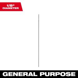 Milwaukee 1/8 in. X 12 in. L Black Oxide Aircraft Length Drill Bit 3-Flat Shank 1 pc