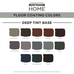 Rust-Oleum HOME Semi-Gloss Deep Tint Base Floor Coating Kit 1 qt