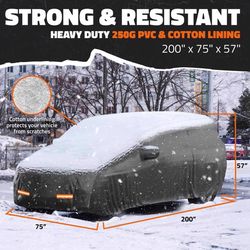Mockins 200x75x57 SUV Heavy Duty Waterproof Car Cover 1 pk