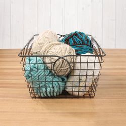 Spectrum Teardrop 12 in. L X 13 in. W X 8 in. H Gray Storage Basket