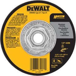 DeWalt High Performance 4-1/2 in. D X 5/8 in. X 1/4 in. thick Grinding Wheel 1 pc