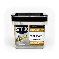 Big Timber No. 9 Sizes X 1-5/8 in. L Star Stainless Steel Deep Wood Screws 164 pk