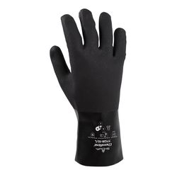SHOWA ATLAS 7712 Unisex Indoor/Outdoor Coated Chemical Gloves Black L 1 pair