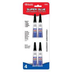 Bazic Products Super Strength Cyanoacrylate Clear All Purpose Super Glue 0.1 oz