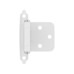 Amerock 1-3/4 in. W X 2-3/4 in. L White Steel Self-Closing Hinge 2 pk