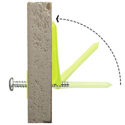 WallClaw Anchors LOC-N-LOAD .25 in. D X 2 in. L Plastic/Steel Pan Head Wallboard Anchors 10 pk