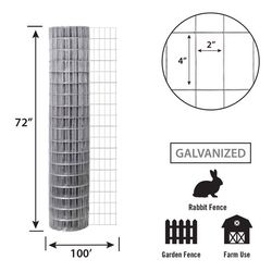 FarmGard 72 in. H X 100 ft. L Steel Welded Wire Fence Gray