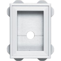 Builders Edge 6 in. H X 1 in. L Prefinished White Vinyl Mounting Block
