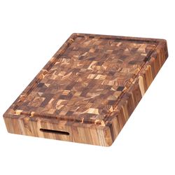 TeakHaus 20 in. L X 14 in. W X 2.5 in. Teak Wood Carving/Cutting Board