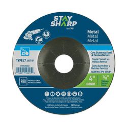 Stay Sharp 4 in. D X 5/8 in. X 1/8 in. thick Grinding Wheel 1 pc