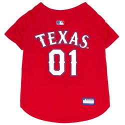 Pets First Team Colors Texas Rangers Dog Jersey Large