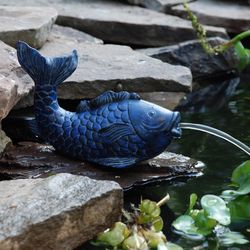 Pond Boss Resin Blue 9 in. H Fountain Spitter
