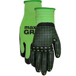 Midwest Quality Gloves Youth Nitrile CoatedPalm Green/Black Gardening Gloves