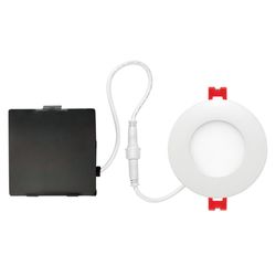Globe Electric Ultra Slim Energy Star Frost White 6 in. W Metal LED Recessed Lighting Kit 12 W