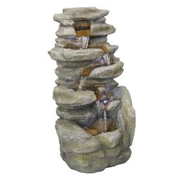 Alpine Polyresin Assorted Fountain with LED Light