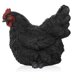 Alpine Resin Black 8 in. Statue