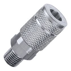 Tru-Flate Steel Air Coupler 3/8 in. 1/4 in. MPT 1 pc