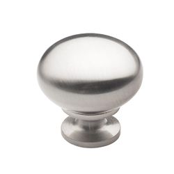 Richelieu Contemporary Round Cabinet Knob 1-1/4 in. D 1-1/4 in. Brushed Nickel 10 pk