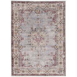 Linon Home Decor Henoch 2 ft. W X 3 ft. L Blue/Cream Polyester Accent Rug
