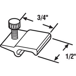 Prime-Line Mill Aluminum Storm Door Panel Clip For 1/2 inch 8 pk