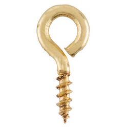 Ace 1/16 in. D X 7/16 in. L Polished Brass Screw Eye 4 lb. cap. 7 pk