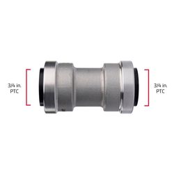 QuickFitting 3/4 in. PEX Stainless Steel Straight Coupling