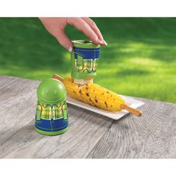 Gia's Kitchen Blue/Green/Yellow Plastic Corn Cob Butter Spreader